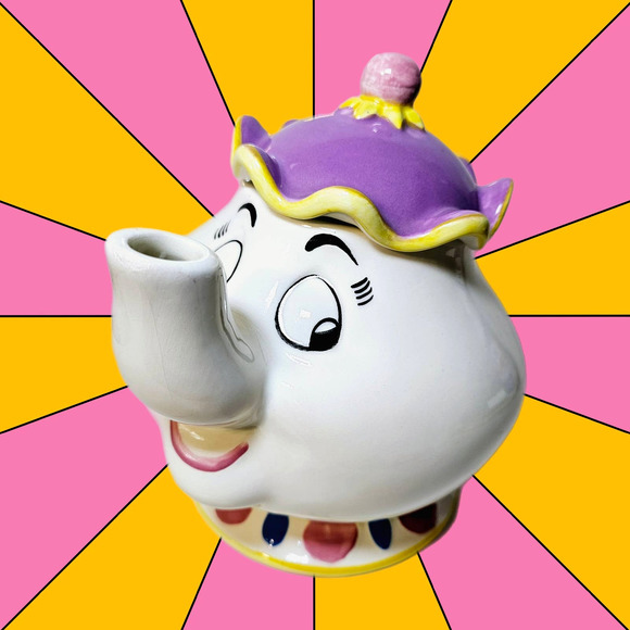 Whimsical Disney Treasure Craft Mrs. Potts Teapot From Beauty and the Beast - Picture 1 of 8